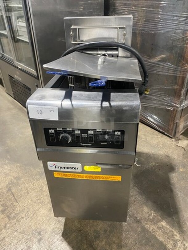 Frymaster Commercial Electric Powered Split Bay Deep Fat Fryer! With Metal Frying Baskets! All Stainless Steel! On Casters! Model: RE1142SE SN: 1508NA0057 208V 60HZ 3 Phase