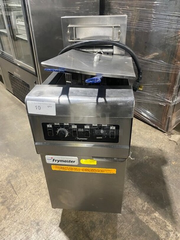 Frymaster Commercial Electric Powered Split Bay Deep Fat Fryer! With Metal Frying Baskets! All Stainless Steel! On Casters! Model: RE1142SE SN: 1508NA0057 208V 60HZ 3 Phase - Image 1 of 11