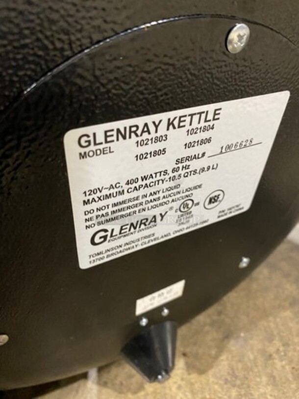 Glenray Metal Commercial Countertop Food Warmer Soup Kettle! Holds Up To 10.5 Qt! SN: 1006628 120V - Image 6 of 7