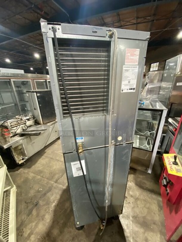 COOL! LATE MODEL! Hoshizaki Commercial Ice Maker Machine! With Commercial Ice Bin! All Stainless Steel! On Legs! 2x Your Bid Makes One Unit! WORKING WHEN REMOVED! Model: KM350MAJ SN: H00828K 115V 60HZ 1 Phase - Image 3 of 9