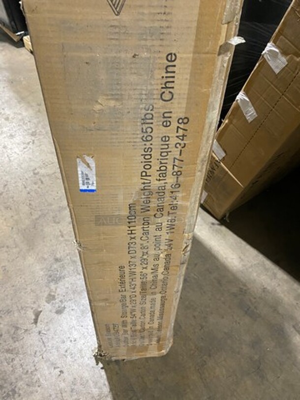 NEW! IN THE BOX! Leisure Season Wooden Outdoor Bar! With Storage Space! Model: OB4727 - Image 3 of 5