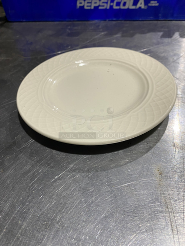 ALL ONE MONEY! Homer Laughlin White Ceramic Plates! Includes Black Poly Crate! - Image 4 of 6