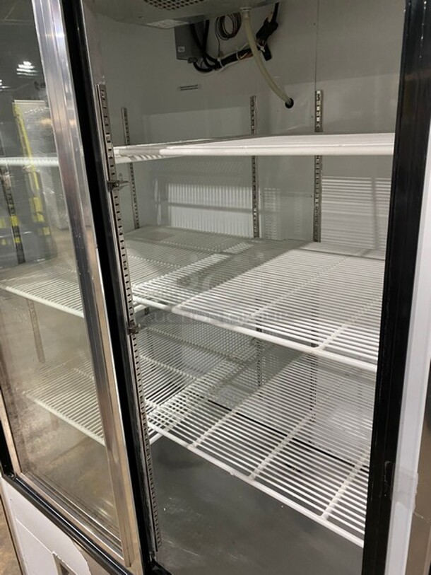 Leader Commercial Refrigerated 2 Door Reach In Merchandiser! With Sliding View Through Doors! With Poly Coated Racks! Stainless Steel Body! Model: LS48SC SN: PV11C0522B 115V 1PH - Image 5 of 8