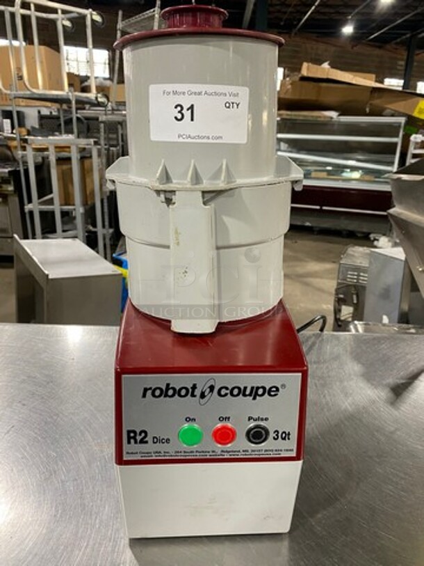 NICE! Robot Coupe Commercial Countertop Food Processor/Chopper Machine! All Stainless Steel! Model: R2DICE