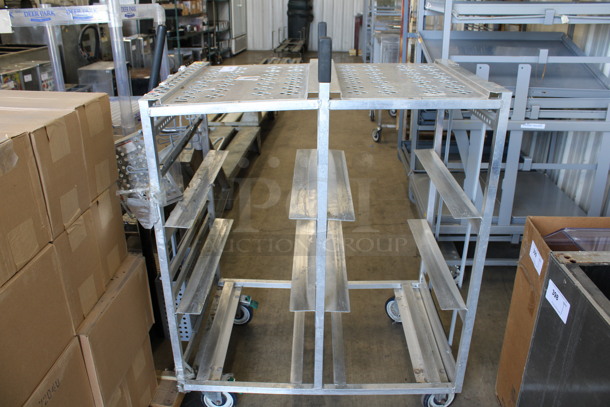 Metal Pan Transport Rack on Commercial Casters. 25x45x48