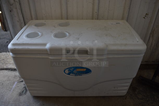 Coleman White Poly Insulated Portable Cooler. 30x15x18