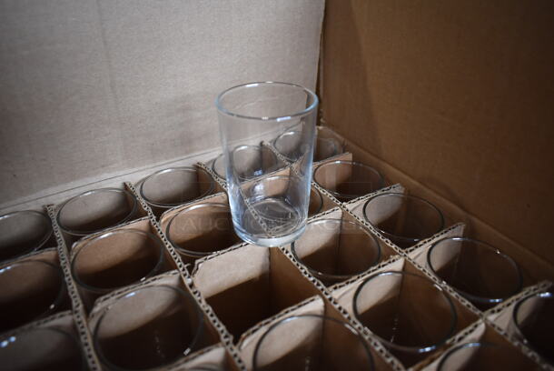 2 Boxes of 72 BRAND NEW Libbey 556 Heat Treated 5 oz Juice Glasses. 2.25x2.25x3.5. 2 Times Your Bid!  - Image 1 of 6