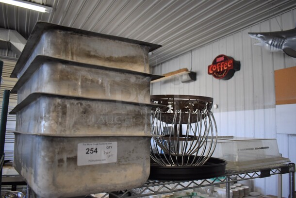 ALL ONE MONEY! Tier Lot of Various Items Including Metal Bins, Poly Covers and Metal Basket - Image 1 of 8