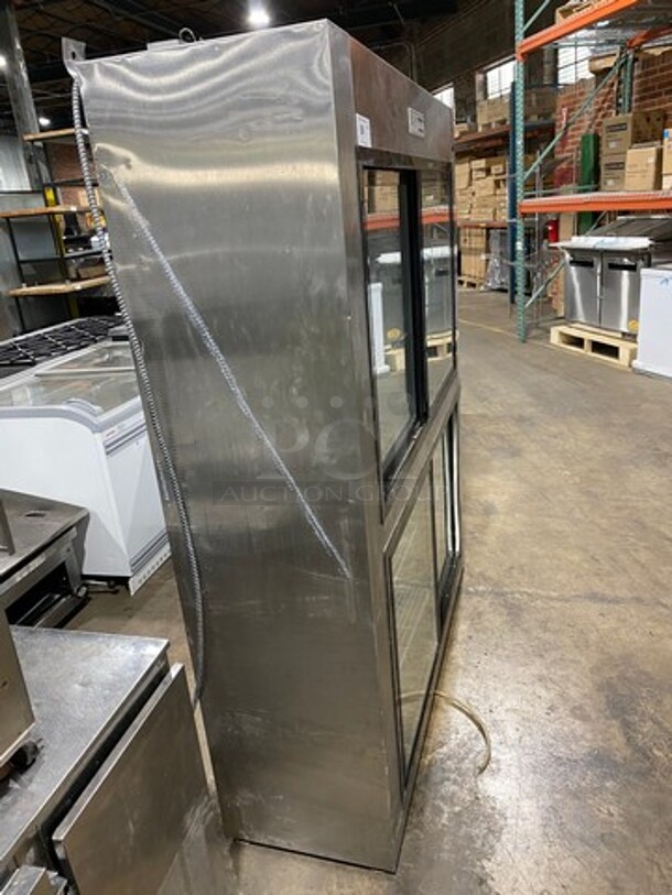NICE! Cool Tech Commercial 4 Door Reach In Cooler Merchandiser! With View Through Doors! With Poly Coated Racks! NO COMPRESSOR, REMOTE COMPRESSOR! Model: CUST60SG SN: L62620 120V 60HZ 1 Phase - Image 4 of 10