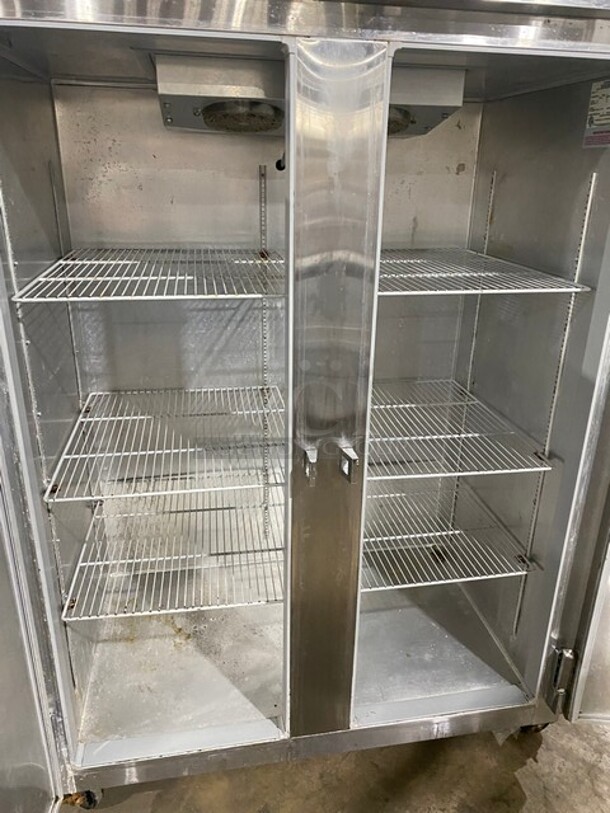 Continental Commercial 2 Door Reach In Cooler! Solid Stainless Steel! On Casters! Working When Removed! MODEL 2R SN:15499645 115V 1PH - Image 5 of 10