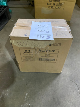 NEW! IN THE BOX! Tuxton 10" White Porcelain Plates! 2x Your Bid!