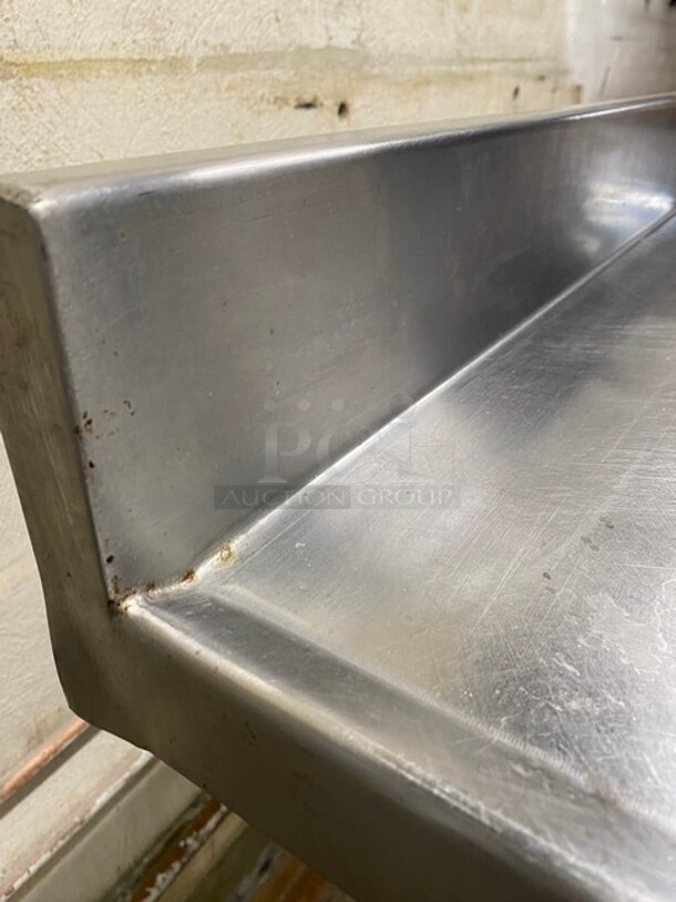 All Stainless Steel Heavy Duty Open Base Commercial Prep/Worktable With Raised Back Splash! - Image 6 of 6