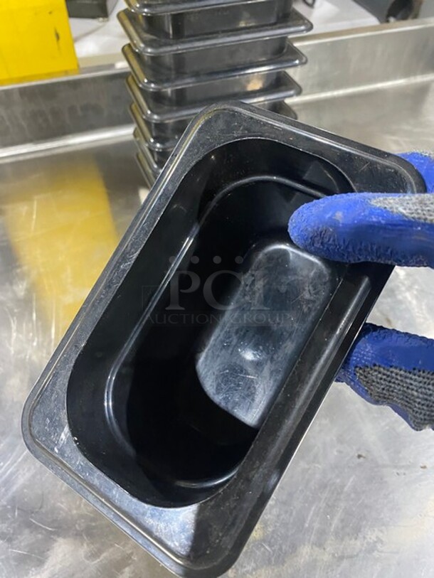 Cambro Black Poly 1/9 Size Drop In Bins! 9x Your Bid! - Image 6 of 7