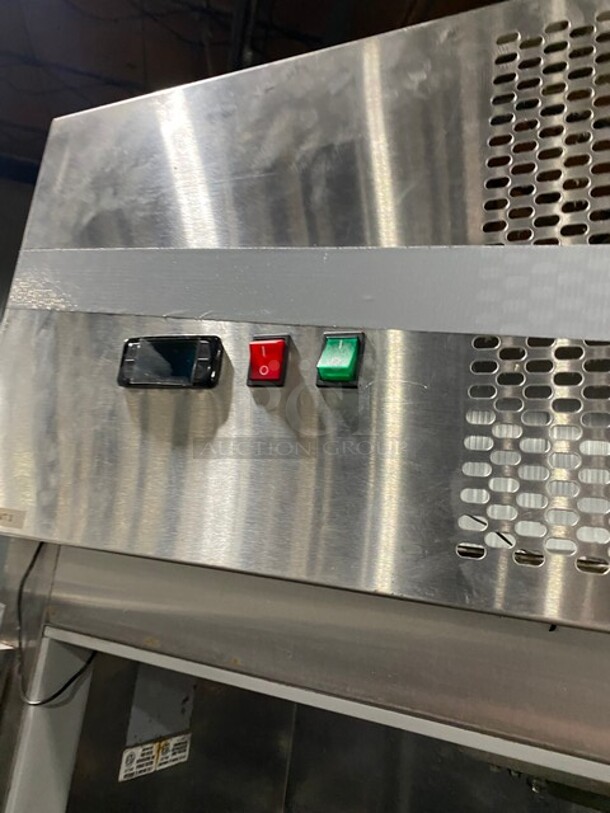 Custom Cool Commercial Split Door Reach In Refrigerator! With Solid Doors! All Stainless Steel! On Casters! - Image 8 of 9