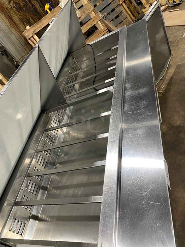 Late Model! Kelvinator Stainless Steel Commercial Mega Top Sandwich Prep Table! With 3 Doors Storage Space Underneath! On Casters! Working When Removed! MODEL KCMT70.30HC 115V - Image 7 of 10