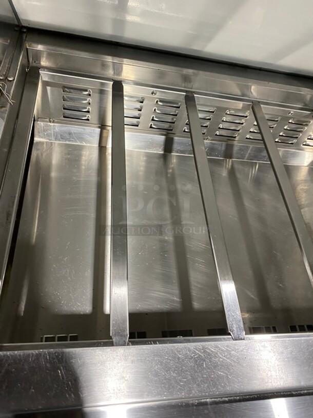 Late Model! Kelvinator Stainless Steel Commercial Mega Top Sandwich Prep Table! With 3 Doors Storage Space Underneath! On Casters! Working When Removed! MODEL KCMT70.30HC 115V - Image 8 of 10