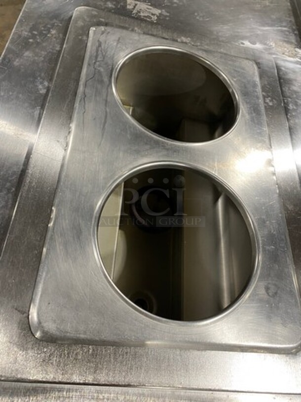 WIN Commercial Heated Food/ Soup Serving Steam Table Station! With Round Pan Adapter! With Storage Space Underneath! All Stainless Steel! On Casters! Model: WBHT100 SN: N0JA72125 208V 60HZ 1 Phase - Image 6 of 11