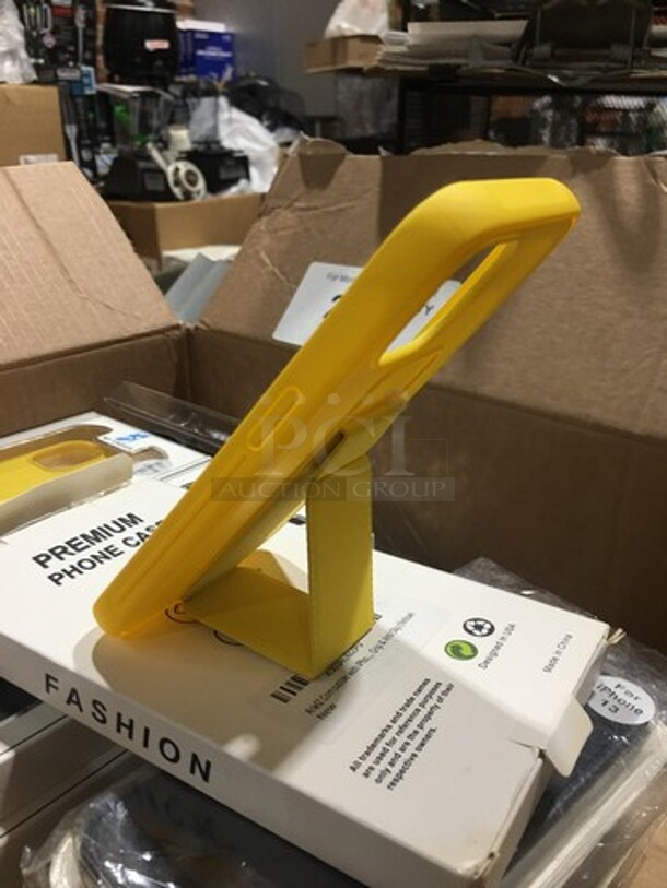 ALL ONE MONEY! NEW! 15 My Choice Premium Case For iPhone 13! With Built In Phone Stand! Comes In Black, Yellow And Navy Blue! - Image 4 of 4