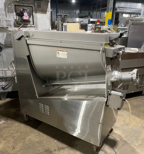Hobart Stainless Steel Commercial Floor Style Electric Powered Meat Mixer Grinder! MODELMG2032 SN:311433265 480V 3PH - Image 2 of 10