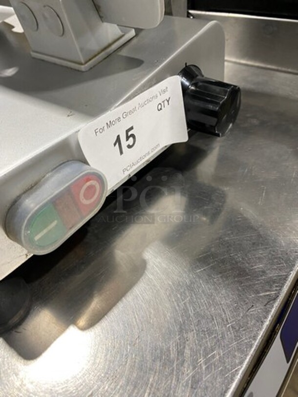 Boxer Commercial Countertop Deli/ Meat Slicer! All Stainless Steel! Model: SLR5009 SN: 0800000907 110V - Image 6 of 9