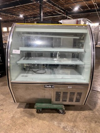 Leader Commercial Refrigerated Deli/Bakery Display Case Merchandiser! With Curved Front Glass! With Rear Access Doors! Stainless Steel Body! Model: RHDL48 SN: PT10M1682D! 115V 60HZ 1 Phase!