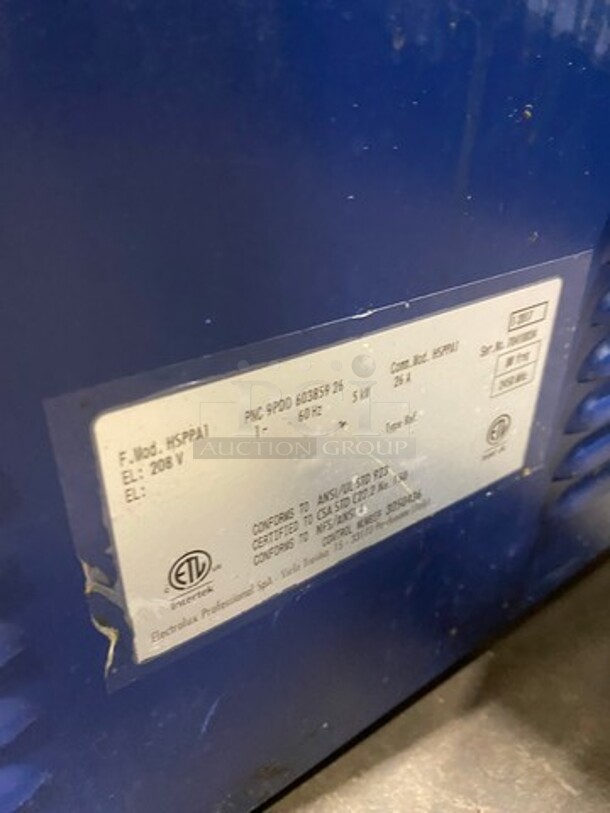 LATE MODEL! 2017 Electrolux Commercial Countertop Electric Powered Panini Flat Press! With Digital Controls! Stainless Steel Body! On Small Legs! Model: HSPPA1 SN: 70410034 208V 60HZ 1 Phase - Image 5 of 9