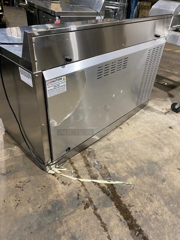 WOW! NEW! OUT OF THE BOX! Continental Commercial 2 Door Lowboy/Worktop Cooler! With Back Splash! All Stainless Steel! Model: SW60NSSBS SN: 159C9884 115V 60HZ 1 Phase - Image 3 of 10