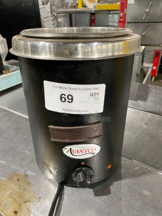 Avantco Commercial Countertop 6 QT Warmer! Model: 177W300BK SN: 1100011315 110V