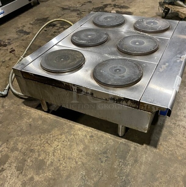 WOW! Late Model! Barely Used Imperial Electric Hotplate With 6 Burners Sealed Round Plates! Working When Removed! 208V - Image 2 of 9