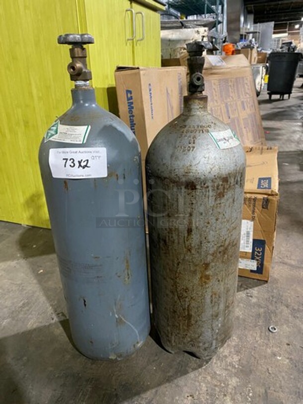 Carbon Dioxide Tanks! 2x Your Bid! NOT AVAILABLE FOR SHIPPING!!!