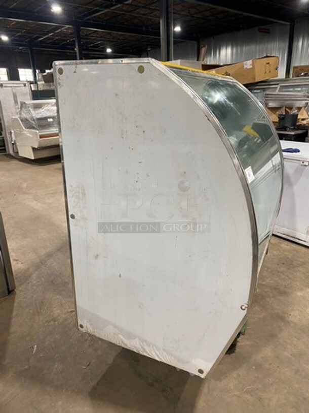 2010 Leader Commercial Refrigerated Bakery Display Case Merchandiser! With Curved Front Glass! With Rear Access Doors! Stainless Steel Body! Model: RHDL48 SN: PT10M1682D 115V 60HZ 1 Phase - Image 2 of 9