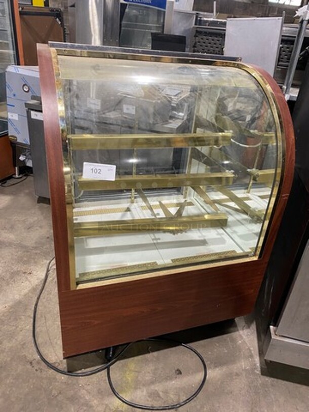 Commercial Dry Bakery Display Case Merchandiser! With Curved Front Glass! With Sliding Rear Access Doors! - Image 1 of 7