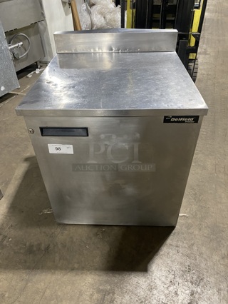 DELFIED Stainless Steel Single Door Worktop/Lowboy Refrigerator W/ Poly Coated Racks! On Casters! MODEL:402-A2 SN:1103152000182 115V!