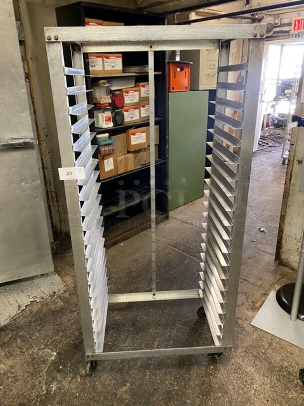 Metal Commercial Pan Transport Rack on Commercial Casters! - Image 1 of 4