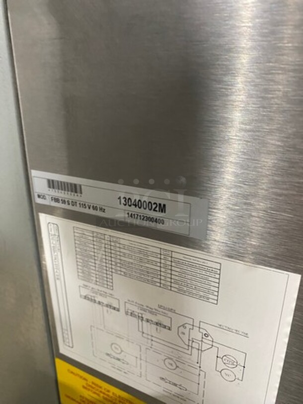 NICE! Fagor Commercial 2 Door Bar Back Cooler! With View Through Doors! All Stainless Steel! Model: FBB59SDT SN: 13040002M 115V 60HZ 1 Phase - Image 8 of 9