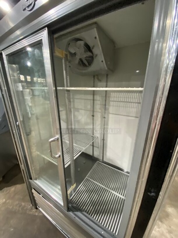 Universal Coolers Commercial 2 Sliding Door Reach In Cooler Merchandiser! With Poly Coated Racks! Stainless Steel Body! - Image 5 of 7