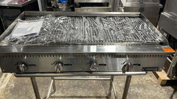 Brand New Dukers DCCB48 48"W Gas Countertop Charbroiler - 140,000 BTU