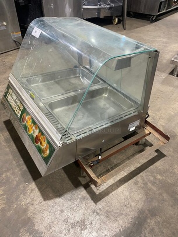 Round Up Commercial Countertop Electric Powered Heated Food Display Cabinet! With Slanted Front Glass! Stainless Steel Body! Model: DCH22 SN: 05018405 120V 60HZ 1 Phase - Image 2 of 8