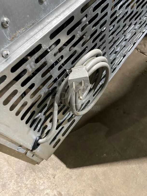 Blue Air Commercial Refrigerated Sandwich Prep Table! With 2 Door Storage Space Underneath! With Triple Over Head Shelf Storage! All Stainless Steel! On Casters! Model: BLPT48 115V 60PH 1 Phase - Image 11 of 11