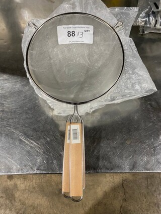 NEW! Round Metal Double Mesh Strainers! 3x Your Bid!
