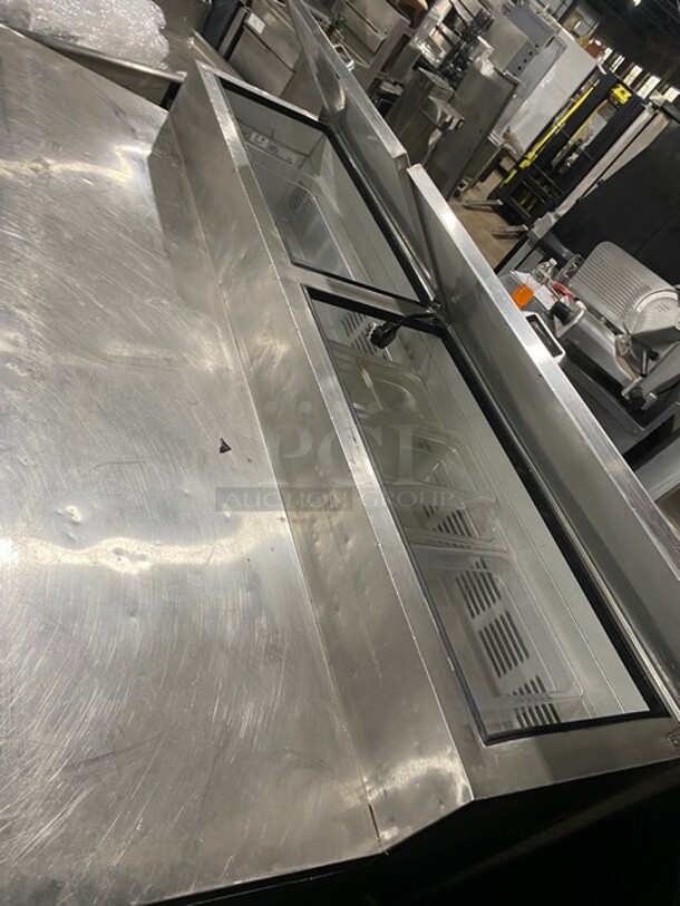 Leader Commercial Refrigerated Pizza Prep Table! With 3 Door Storage Space Underneath! All Stainless Steel! Model: ESPT72SC SN: NP08C2296 115V 60HZ 1 Phase - Image 7 of 9