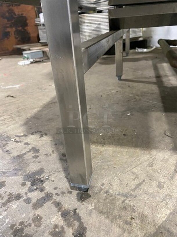 LIKE NEW! Cleveland Commercial Electric Powered Jacketed Tilting Soup Kettle! On Equipment Stand! All Stainless Steel! On Legs! WORKING WHEN REMOVED! Model: TKET12T SN: 111123050377A, 111123050377B! 240V 60HZ 3 Phase! - Image 9 of 12