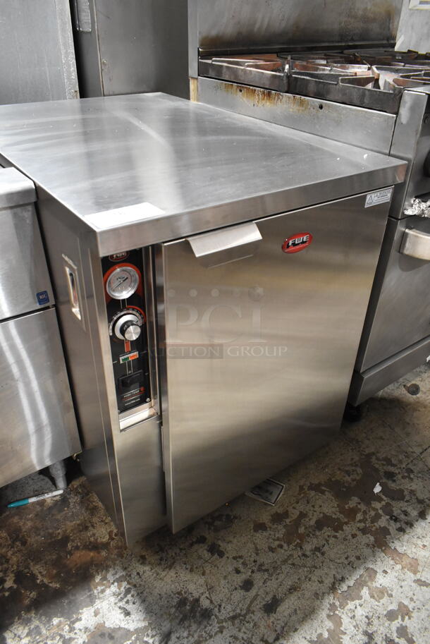 BRAND NEW! FWE TS-1633-14 Stainless Steel Commercial Single Door Undercounter Heated Holding Cabinet. 120 Volts, 1 Phase. Tested and Working!