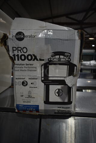 IN ORIGINAL BOX! Insinkerator Pro 1100XL Evolution Series Ultimate Performing Food Waste Dispenser.