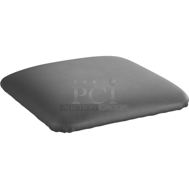 6 BRAND NEW SCRATCH AND DENT! Lancaster Table & Seating 164CUSHALBBK Alloy Series Black Vinyl Cushion for Alloy Barstools. 6 Times Your Bid! - Image 1 of 3