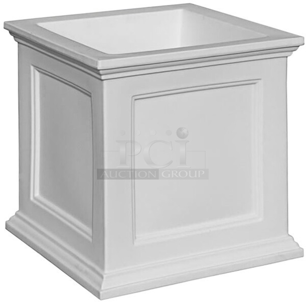 BRAND NEW SCRATCH AND DENT! Mayne MP5825W  Fairfield 20" x 20" x 20" White Planter - Image 1 of 3