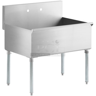 BRAND NEW SCRATCH AND DENT! Regency 6005136245B Stainless Steel Commercial Single Bay Sink. 