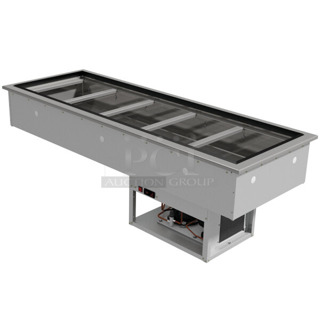 BRAND NEW SCRATCH AND DENT! Advance Tabco DIRCP-5  Stainless Steel Five Pan Drop-In Refrigerated Cold Pan Unit. 120 Volts, 1 Phase.  Tested and Powers On But Does Not Get Cold