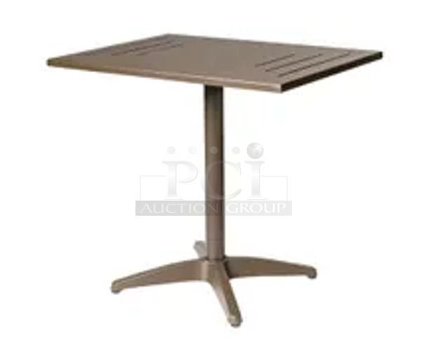 PALLET LOT of 54 BRAND NEW IN BOX! BFM Seating PHH2432BZ-TOP Outdoor Patio Hampton Tabletop, 24" x 32", powder coated aluminum top & frame with bronze finish. No Base. Goes GREAT w/ Lots 113 and 115! 54 Times Your Bid! - Image 1 of 3