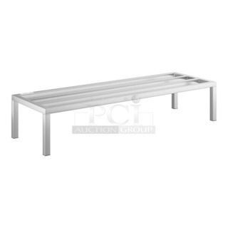 4 BRAND NEW SCRATCH AND DENT! Regency 600DUN246012 60" x 24" x 12" Aluminum Dunnage Rack - 1850 lb. Capacity. 4 Times Your Bid!